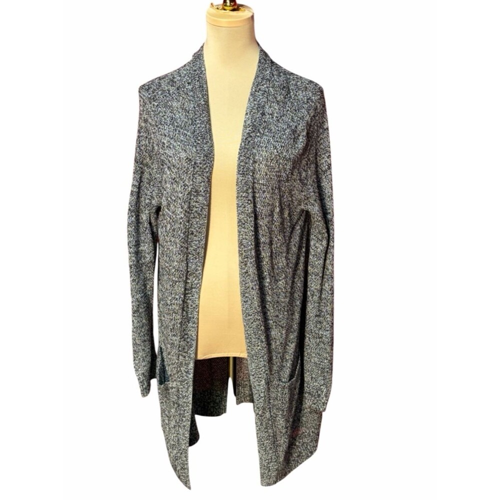 SO Marled Gray Open Front Cardigan Size 1X Lightweight Cozy